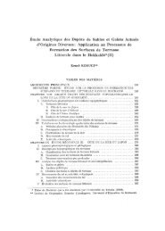 Ètude Analytique des Deptits de Sables et Galets Actuels d ... - TOUR