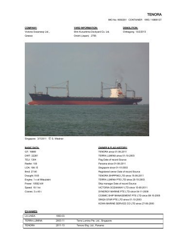 TENORA - Cargo Vessels International