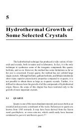5 Hydrothermal Growth of Some Selected Crystals