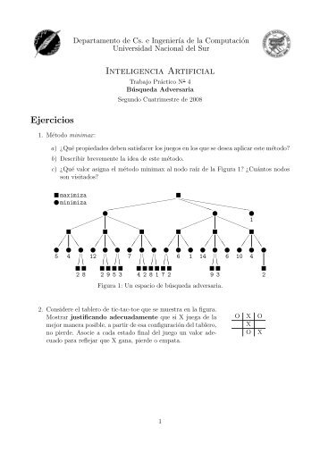 Inteligencia Artificial Ejercicios - Departamento de Ciencias e ...