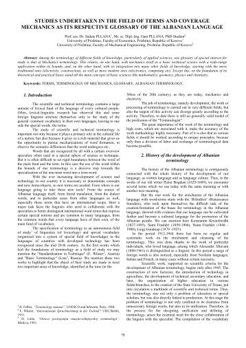 studies undertaken in the field of terms and coverage mechanics as ...