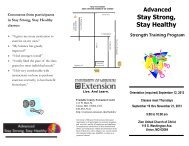 Advanced Stay Strong Stay Healthy - University of Missouri Extension