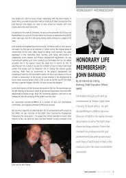 Honorary life membership: John Barnard - saisc