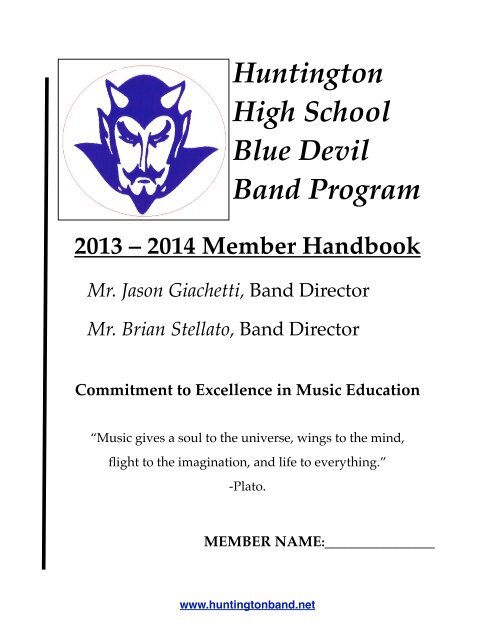 Blue Devil Band Handbook - Huntington Union Free School District