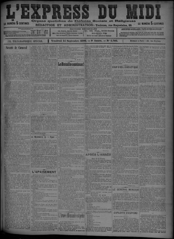 Vendredi 1S Septembre 1899. - Bibliothèque de Toulouse