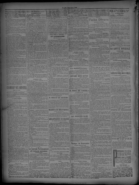 FIL TÉLÉGRAPHIQUE SPÉCIAL Samedi 7 Décembre 1907.