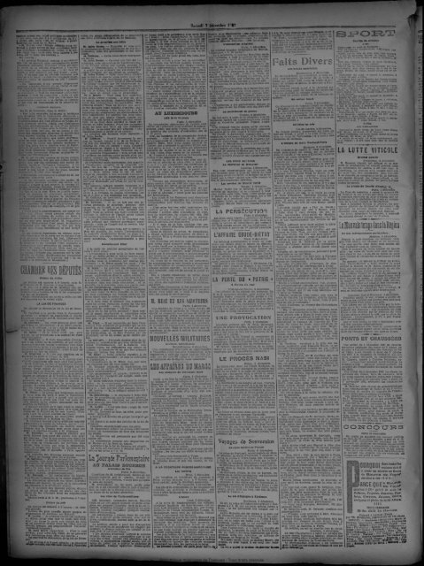 FIL TÉLÉGRAPHIQUE SPÉCIAL Samedi 7 Décembre 1907.