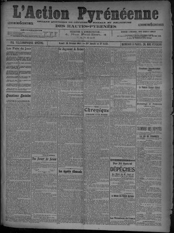 28 février 1910 - Bibliothèque de Toulouse