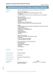 Multiplikatorenschulung für Pflege Leitungen & Oberärzte 23.03.2012