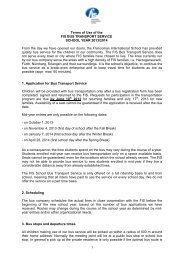 Terms of Use of the FIS Bus Transportation Service 2013-2014