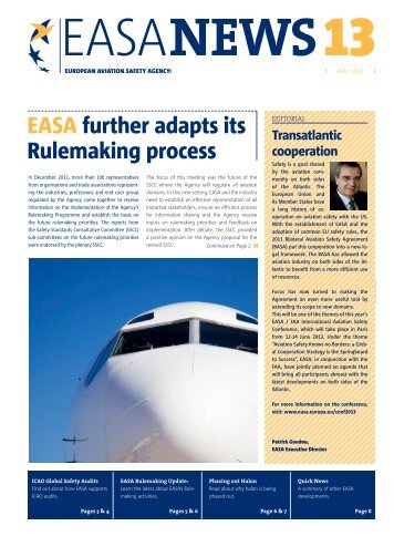 EASA further adapts its Rulemaking process - European Aviation ...