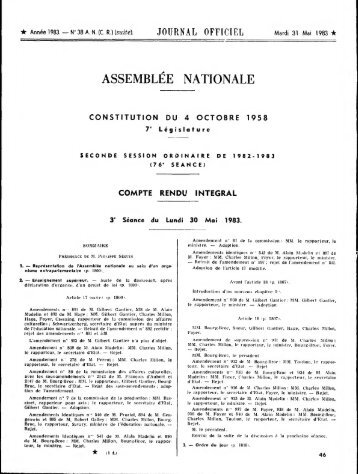 Troisième séance - Archives de l'Assemblée nationale