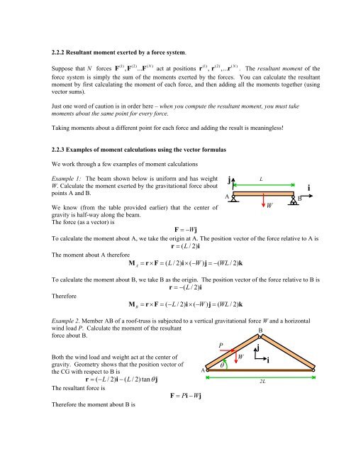 Chapter 2 Review of Forces and Moments - Brown University