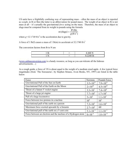 Chapter 2 Review of Forces and Moments - Brown University