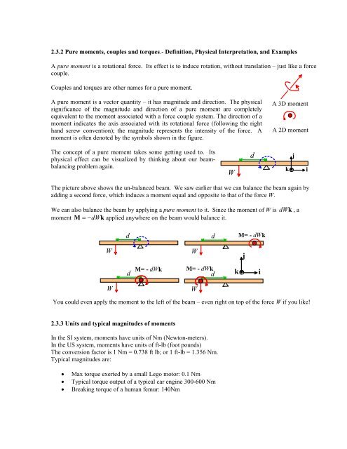 Chapter 2 Review of Forces and Moments - Brown University