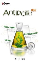 La posologie d'Antidote