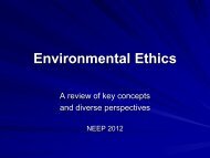 Environmental Ethics: A Review of Key Concepts ... - Brown University
