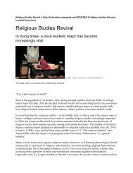 Religious Studies Revival