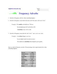 Frequency Adverbs Worksheet - English for Everyone