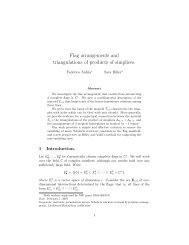 Flag arrangements and triangulations of products of simplices.