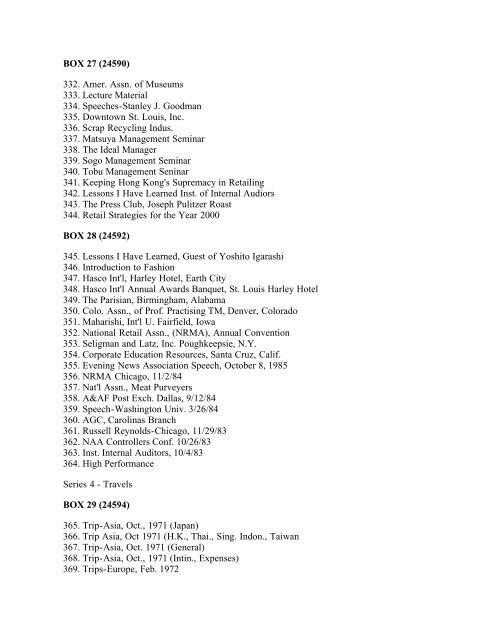 Goodman, Stanley (1910-1992), Addenda 1964-1992 (S0210)