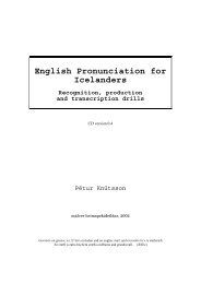 English Pronunciation for Icelanders