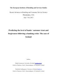 Predicting the level of banks´ customer trust and forgiveness ...