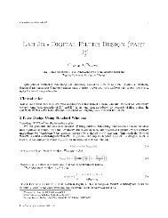 Lab 5b - Digital Filter Design (part - Connexions