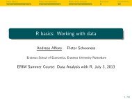 R basics: Working with data