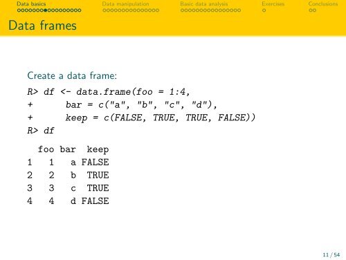 R basics: Working with data