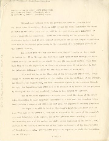 1811 Terminal T01rer, C1Gv~ol[~nd, Ohio By Harbert G. Fickos ...