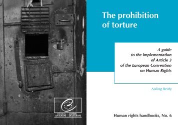 The prohibition of torture - European Court of Human Rights