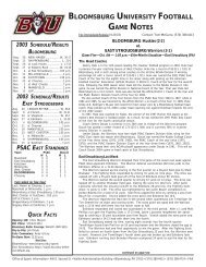 2002 FB Release Template - Bloomsburg University