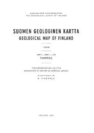 suomen geologinen kartta geological map of finland - Arkisto.gsf.fi