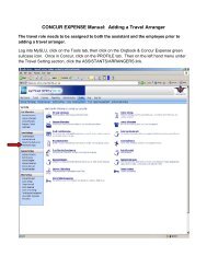 CONCUR EXPENSE Manual: Adding a Travel Arranger