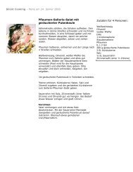 Pflaumen-Sellerie-Salat mit geräucherter Putenkeule Zutaten für 4 ...