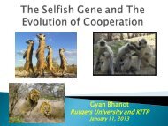 The Selfish Gene and The Evolution of Cooperation - Online.itp.ucsb ...