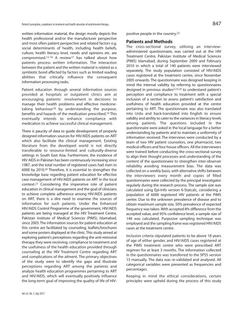 ORIGINAL ARTICLE - Journal of Pakistan Medical Association