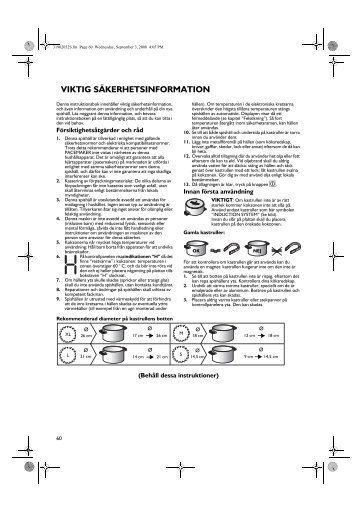 VIKTIG SÄKERHETSINFORMATION