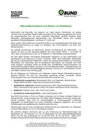 Wärmedämmsysteme und Einbau von Niststeinen - BUND Rotenburg