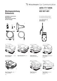 Montageanleitung Einbausatz AUTA 77 F OSVA 822 927-001