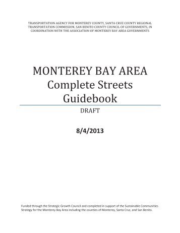 MONTEREY BAY AREA Complete Streets Guidebook - SCCRTC