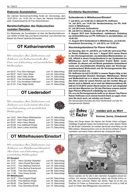 Amtsblatt der Stadt Allstedt