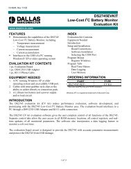 DS2745EVKIT Low-Cost I C Battery Monitor Evaluation Kit - Maxim