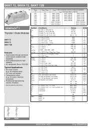 SKKT 72, SKKH 72, SKKT 72B THYRISTOR