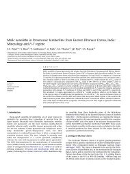 Mafic xenoliths in Proterozoic kimberlites from Eastern Dharwar ...