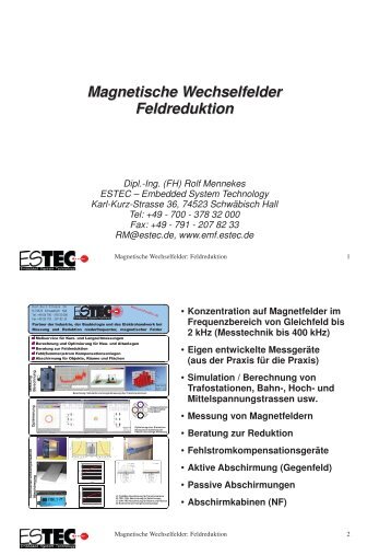 Magnetische Wechselfelder Feldreduktion - GESUND-WOHNEN.ch