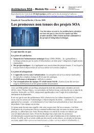 Les promesses non tenues des projets SOA