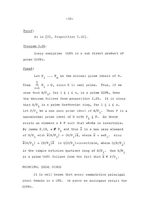 Studies in Rings generalised Unique Factorisation Rings