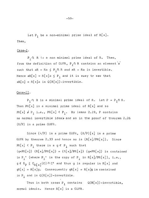 Studies in Rings generalised Unique Factorisation Rings